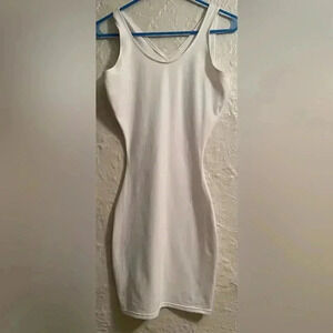 Assets by SPANX white mini sleeveless tank shapewear dress; S